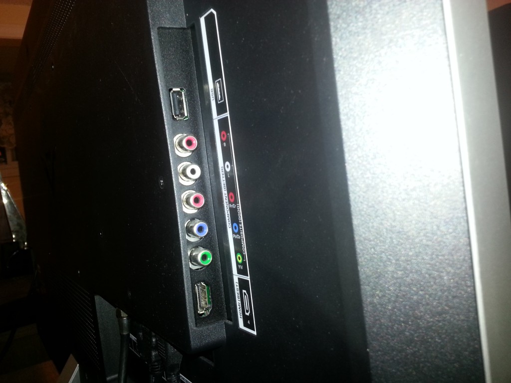 Connections in back of Vizio TV PS4 Driving and Open world games