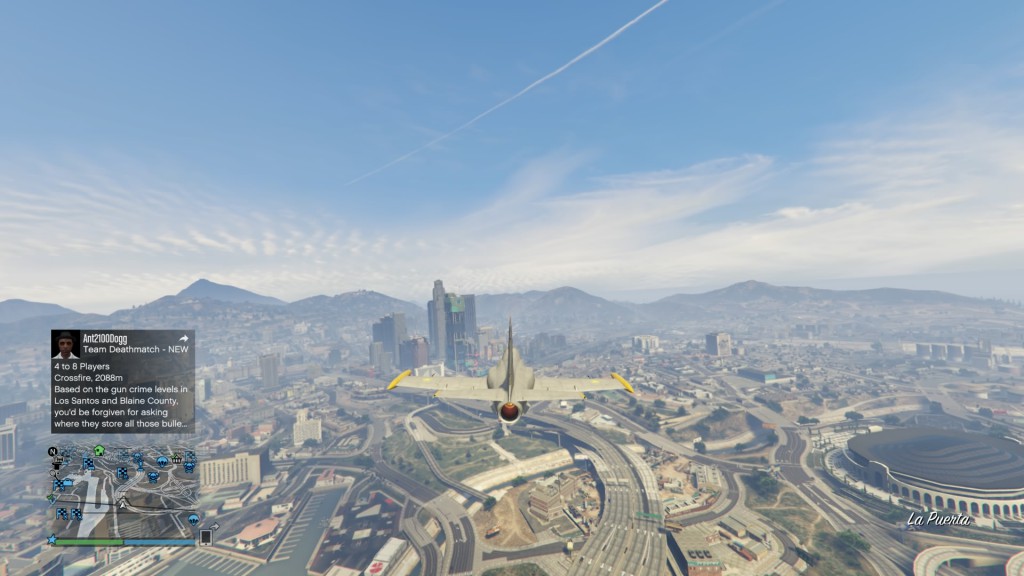 Besra heading towards downtown Los Santos