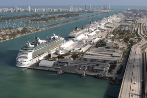 Cruise ships in Miami from flickr.com