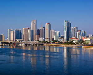 picture of Miami skyline from destination360.com.